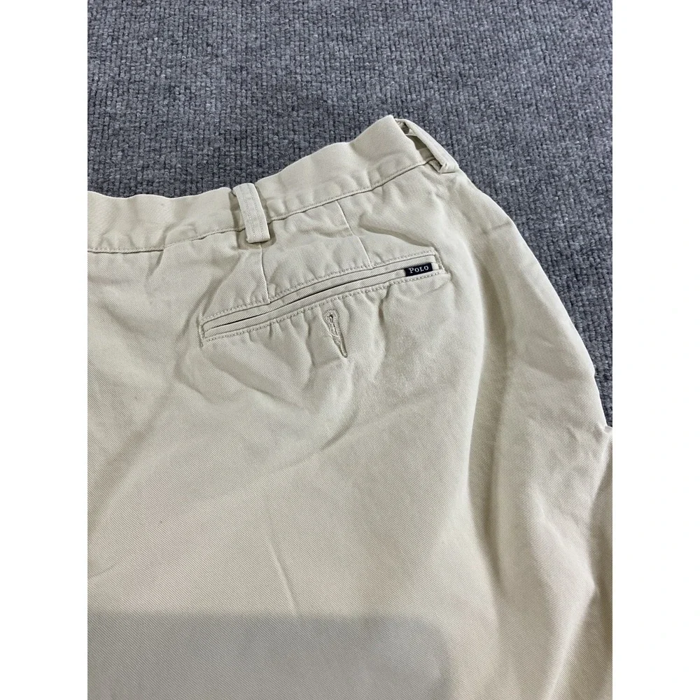 Polo Ralph Lauren Shorts Mens Size 40 Khaki Classic Fit Chino Casual Cotton Flat